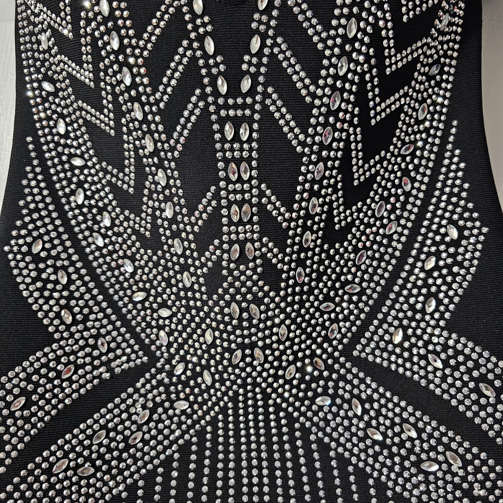 HP🎉 Fashion Nova Kristy Embellished Mini Dress - Size M - Picture 9 of 15